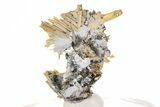 Golden Rutile Crystals on Hematite - Brazil #209370-2